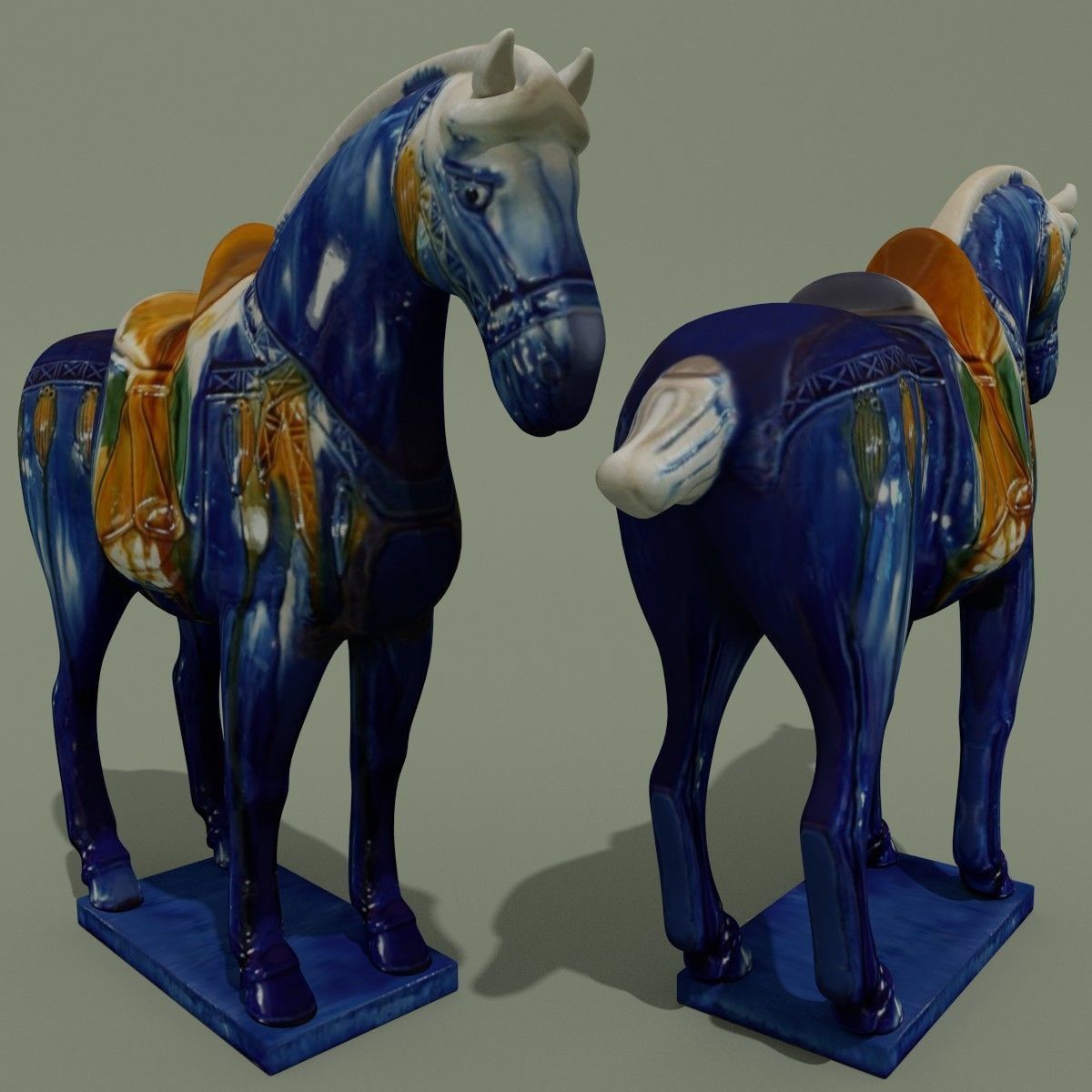 Horse Statuette Z2 3D model_4