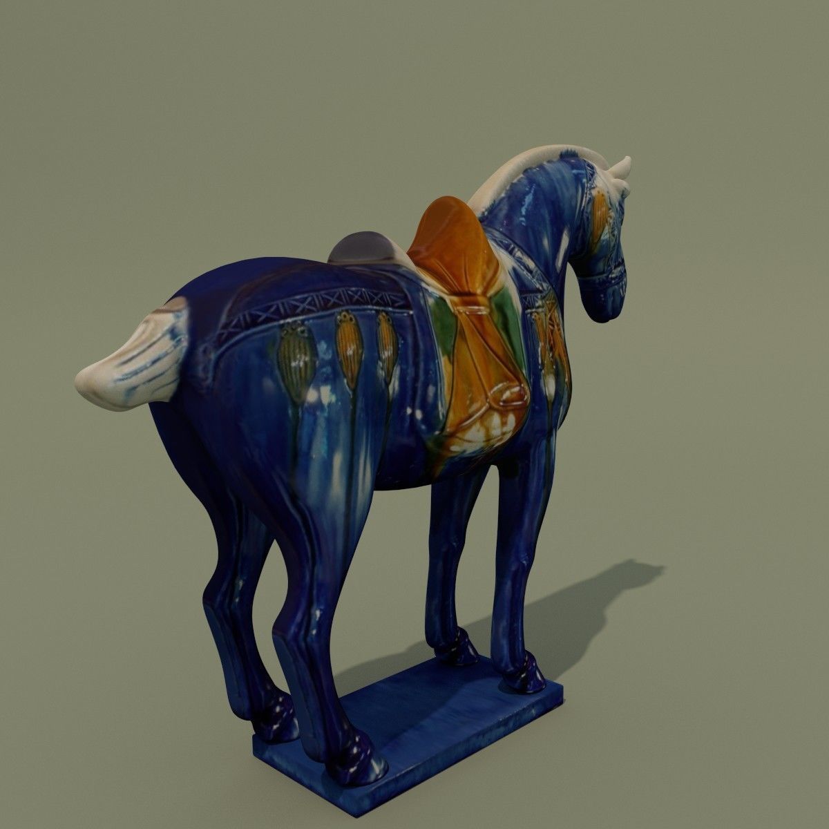 Horse Statuette Z2 3D model_3