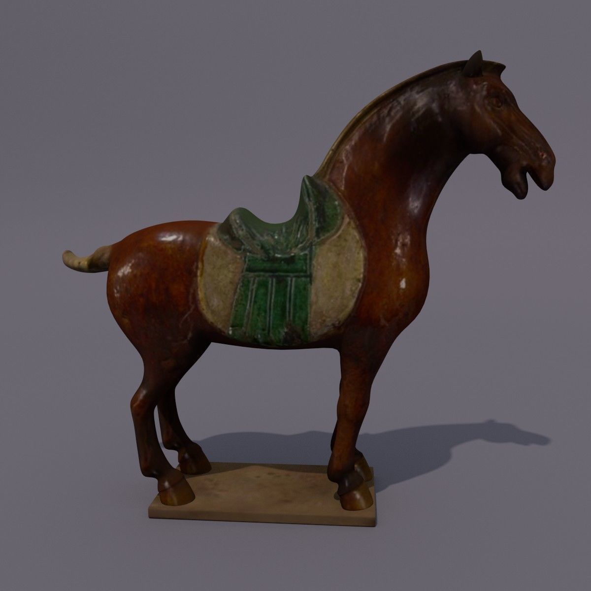 Horse Statuette Y 3D model_3