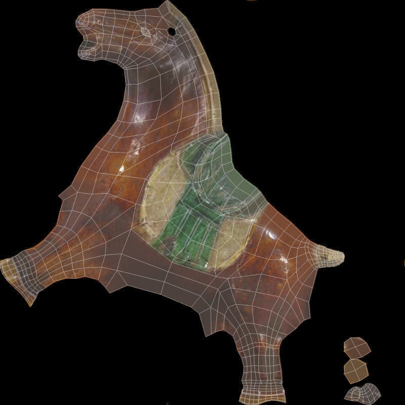 Horse Statuette Y 3D model_9