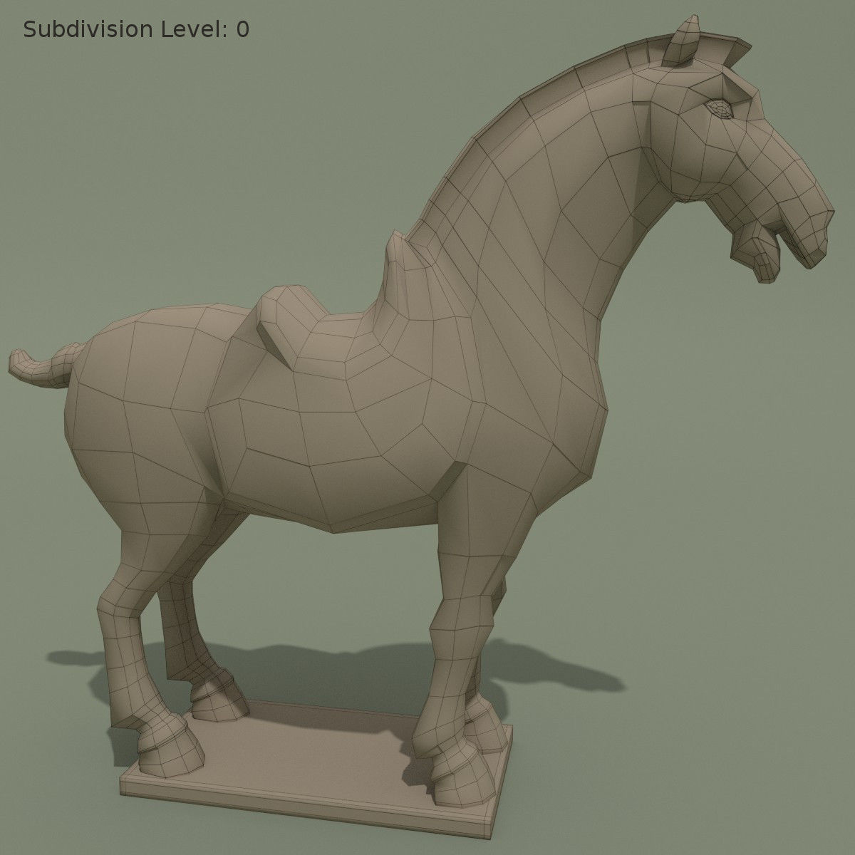 Horse Statuette Y 3D model_5