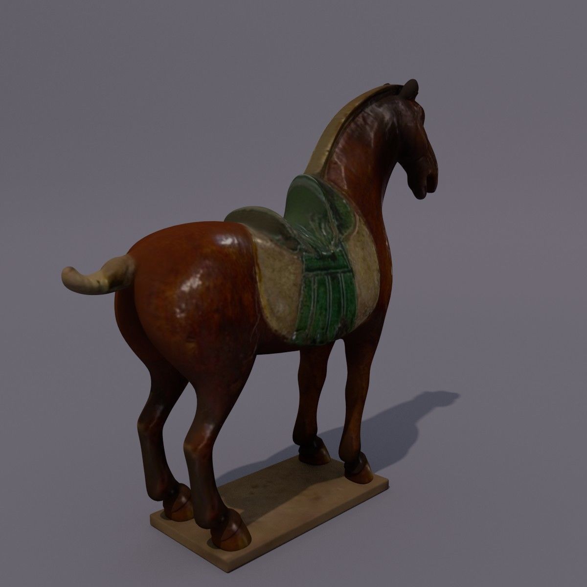 Horse Statuette Y 3D model_4
