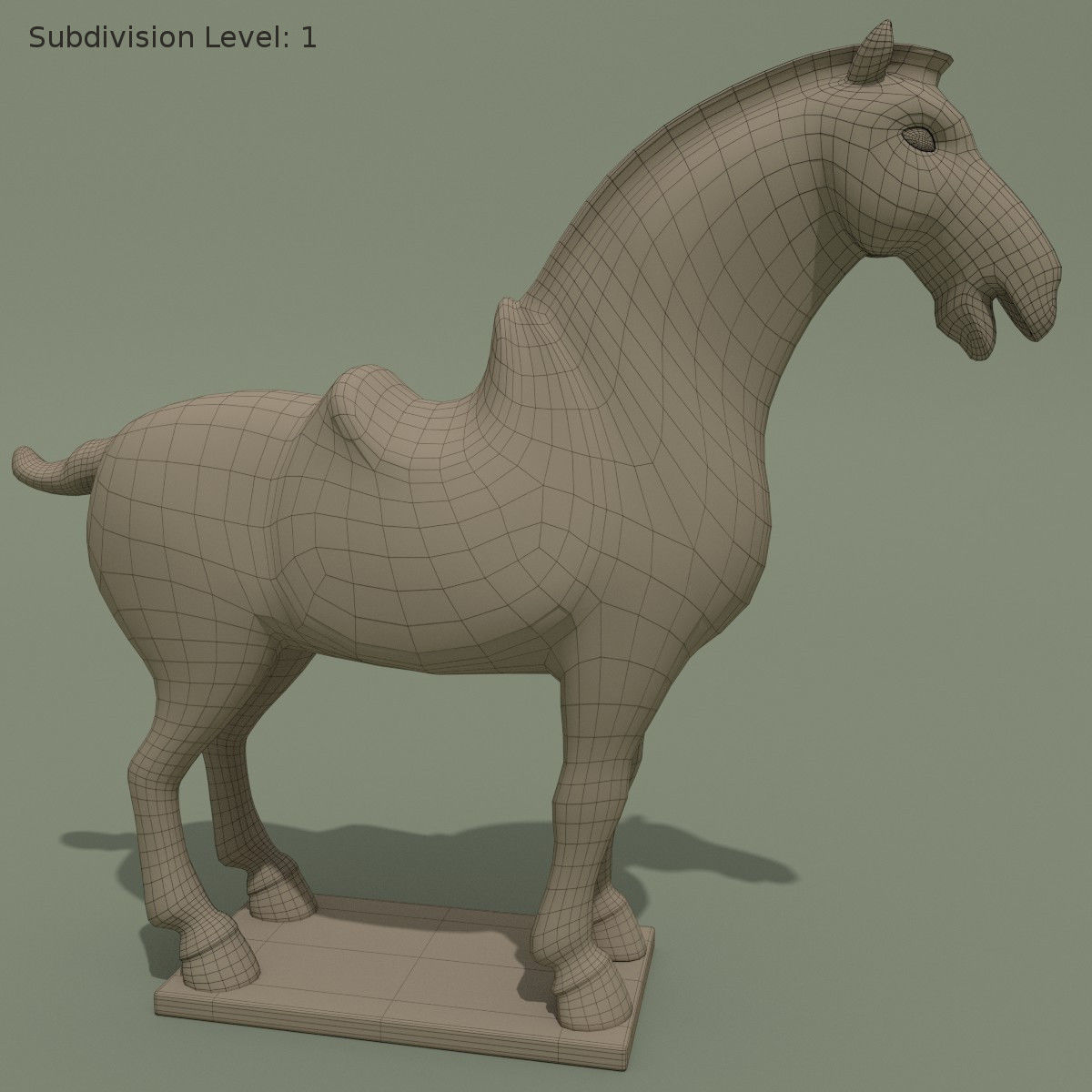 Horse Statuette Y 3D model_6