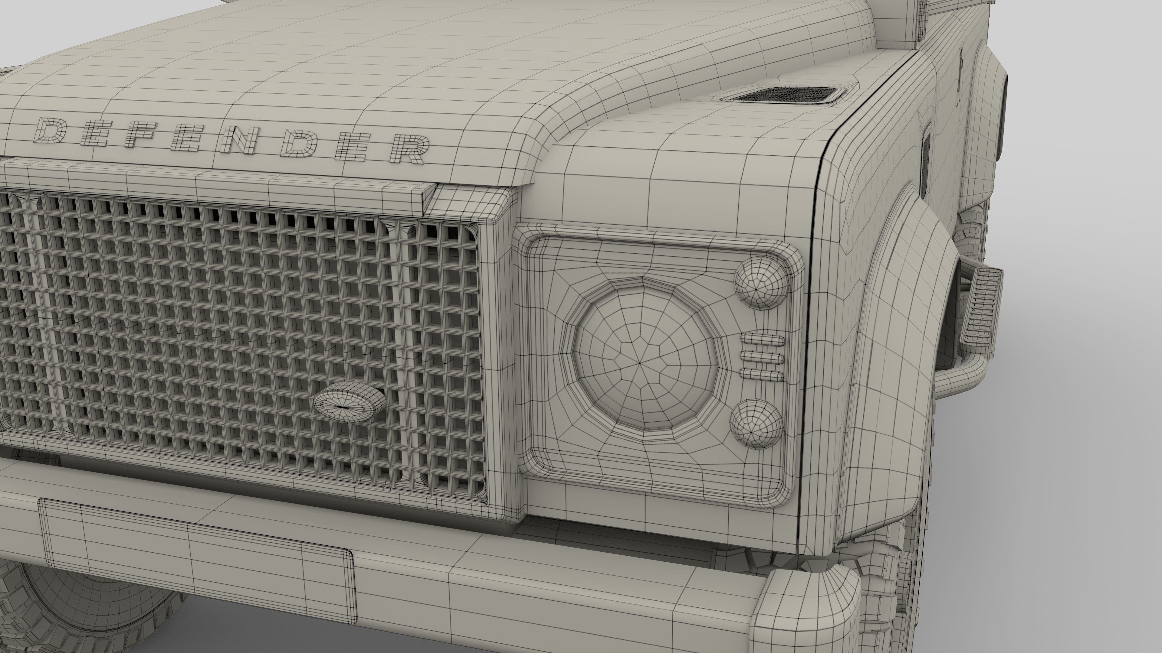 1985 Land Rover Defender 90 with interior ver 7 3D model_29