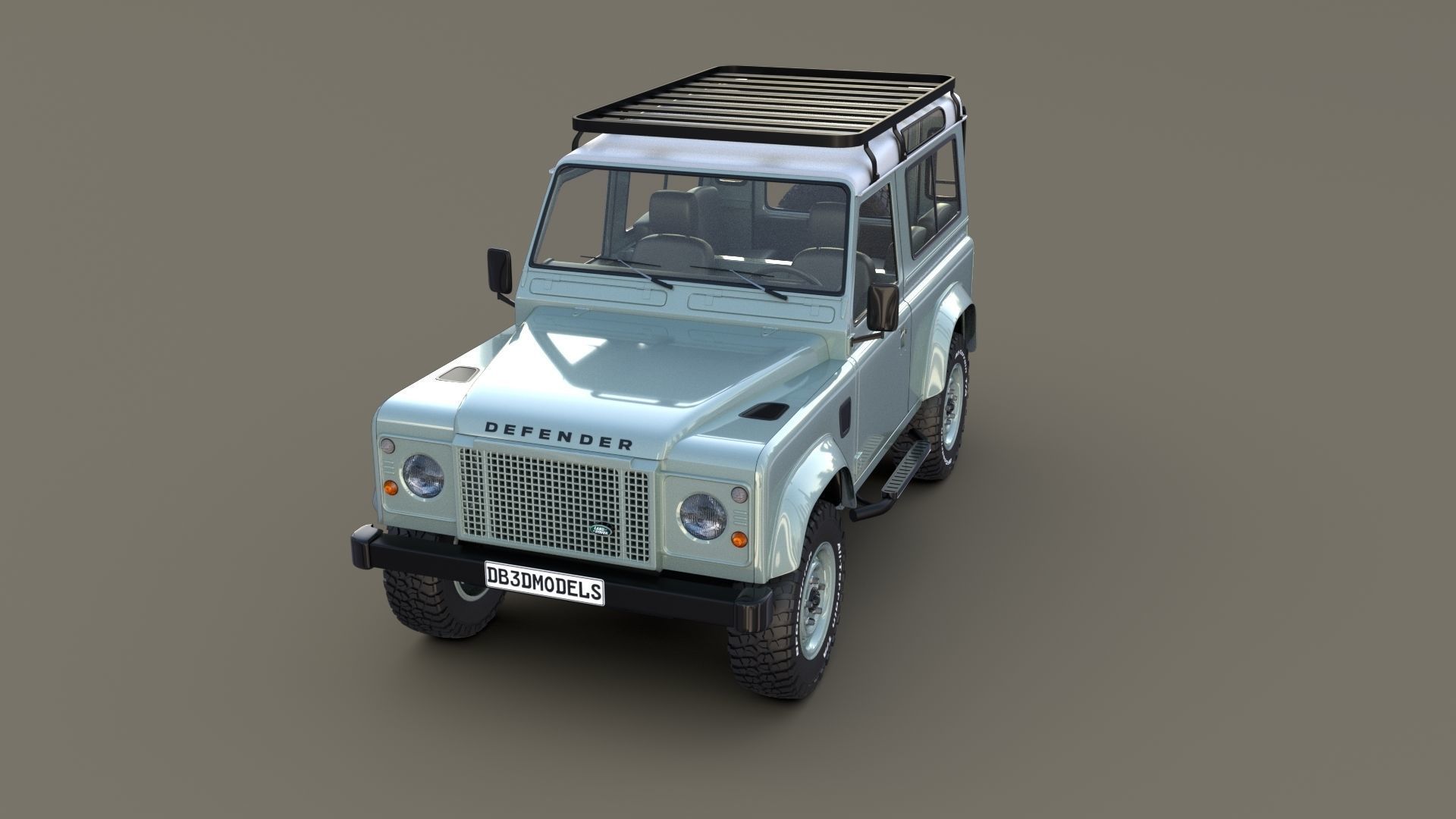 1985 Land Rover Defender 90 with interior ver 7 3D model_3