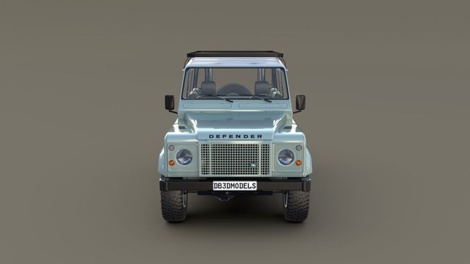 1985 Land Rover Defender 90 with interior ver 7 3D model