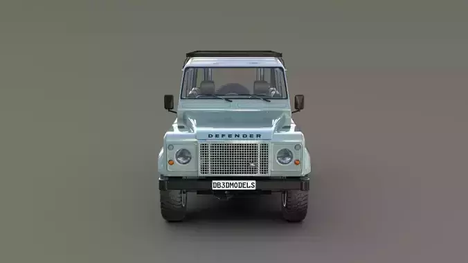 1985 Land Rover Defender 90 with interior ver 7 3D model