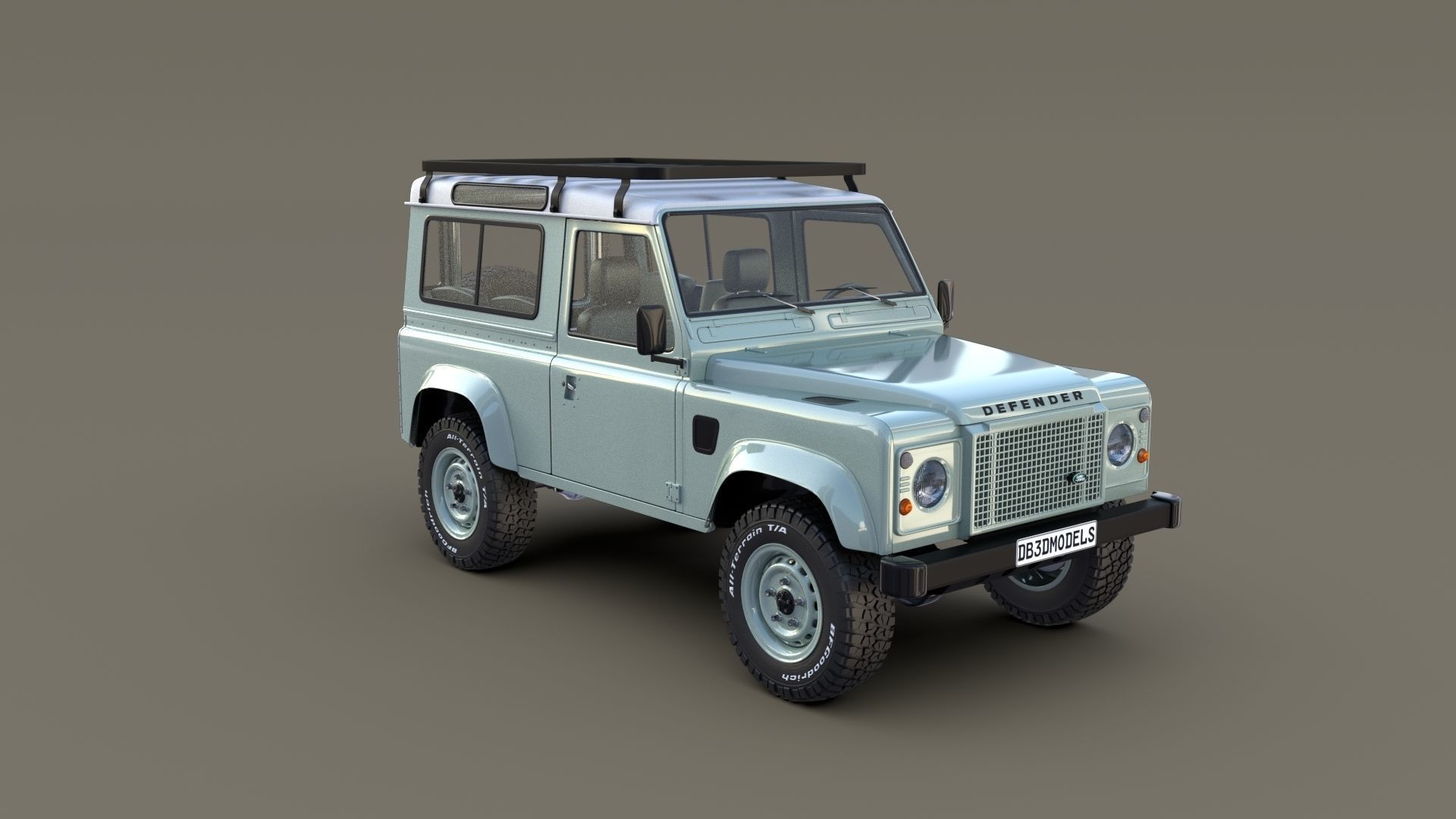 1985 Land Rover Defender 90 with interior ver 7 3D model_6