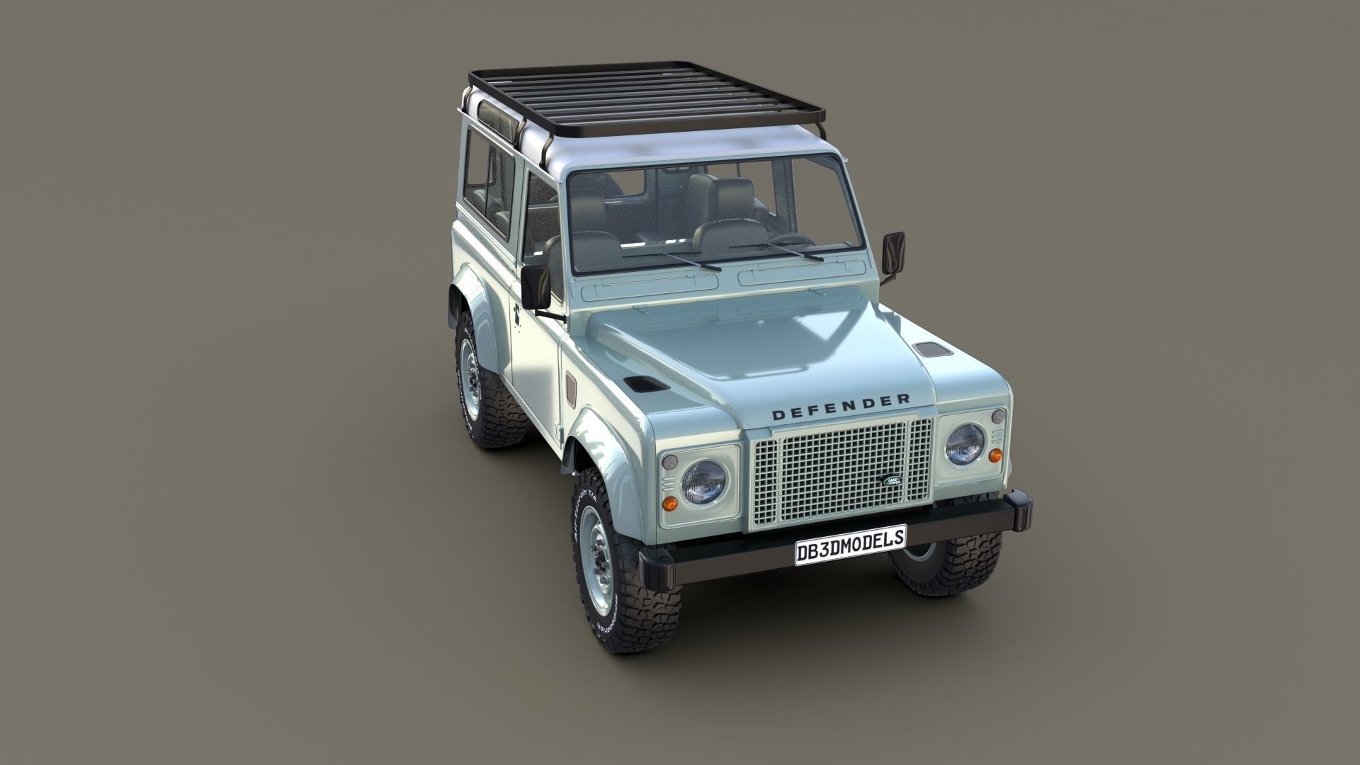 1985 Land Rover Defender 90 with interior ver 7 3D model_10
