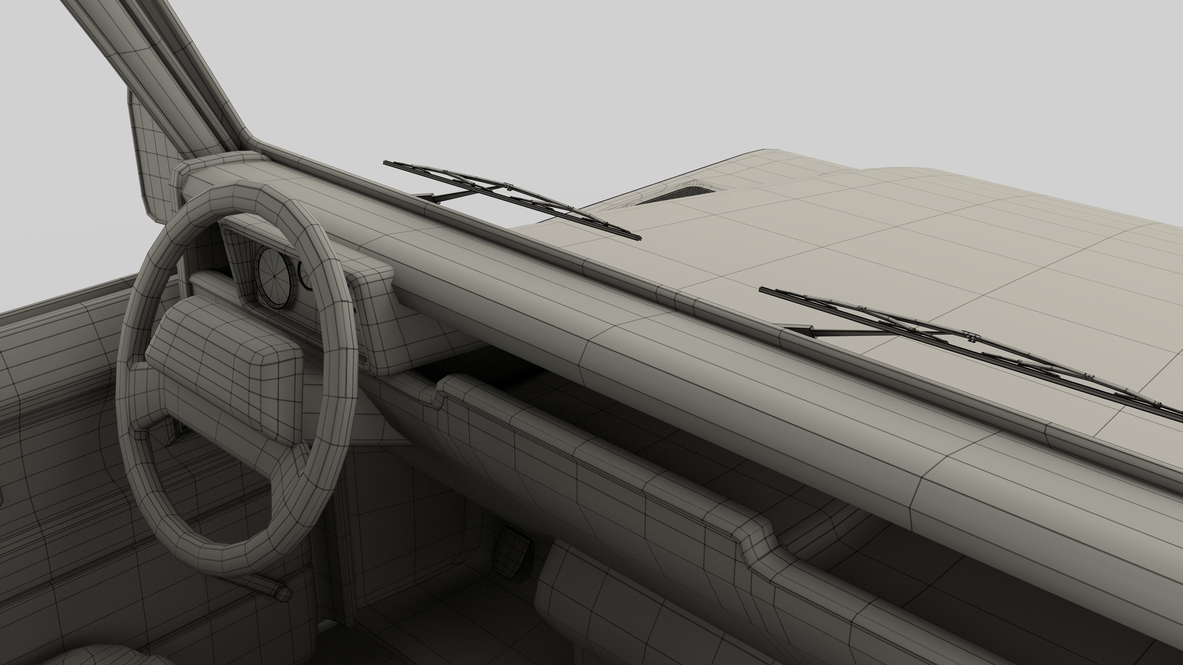 1985 Land Rover Defender 90 with interior ver 7 3D model_34