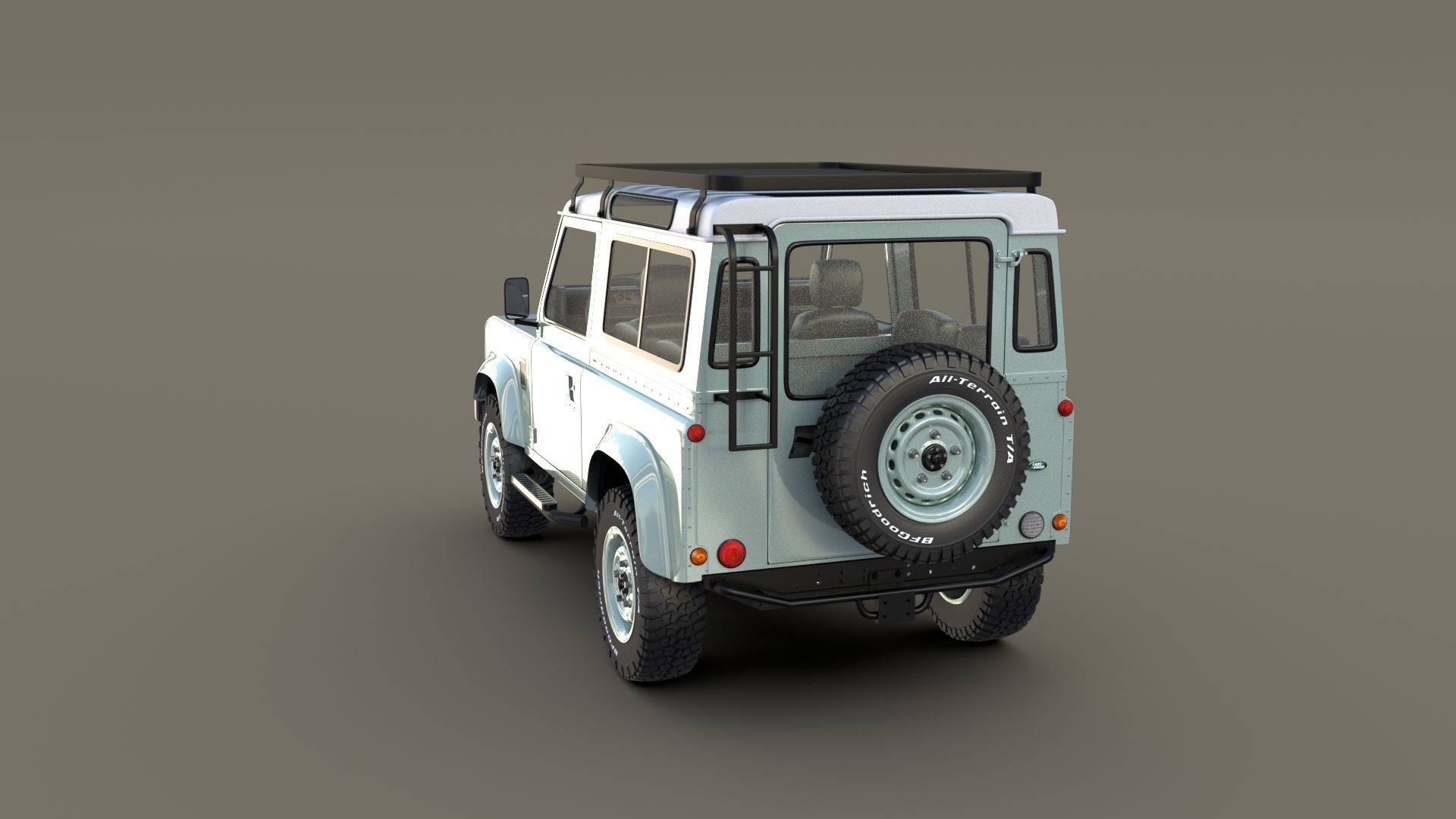 1985 Land Rover Defender 90 with interior ver 7 3D model_5