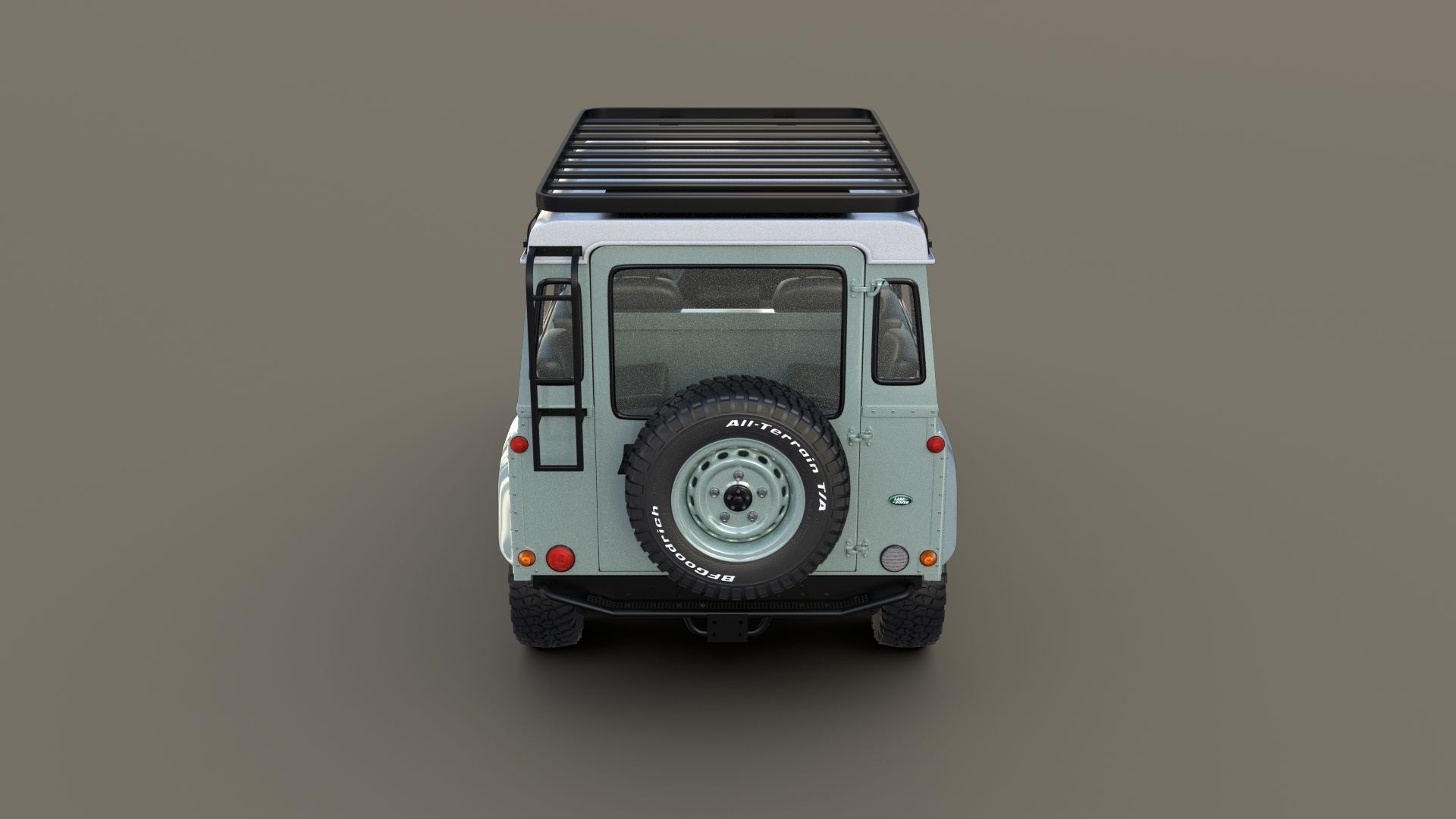 1985 Land Rover Defender 90 with interior ver 7 3D model_9