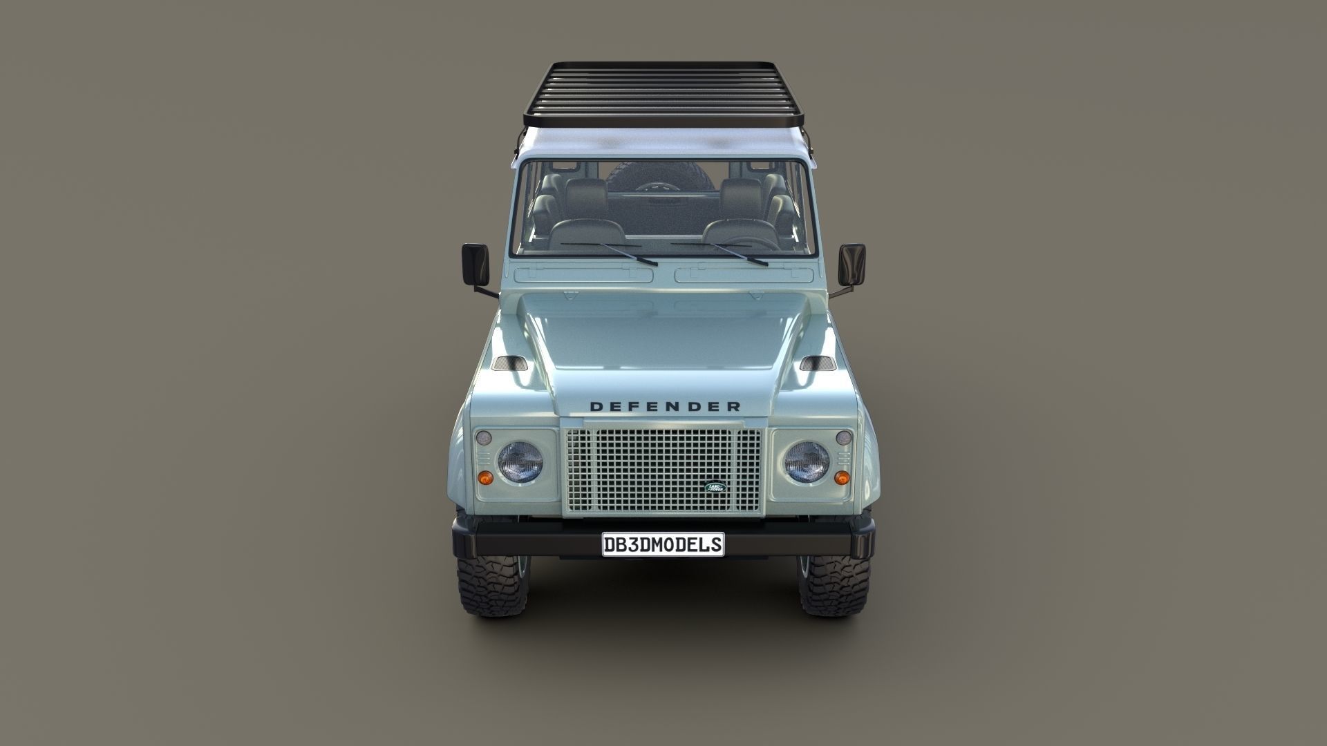 1985 Land Rover Defender 90 with interior ver 7 3D model_1
