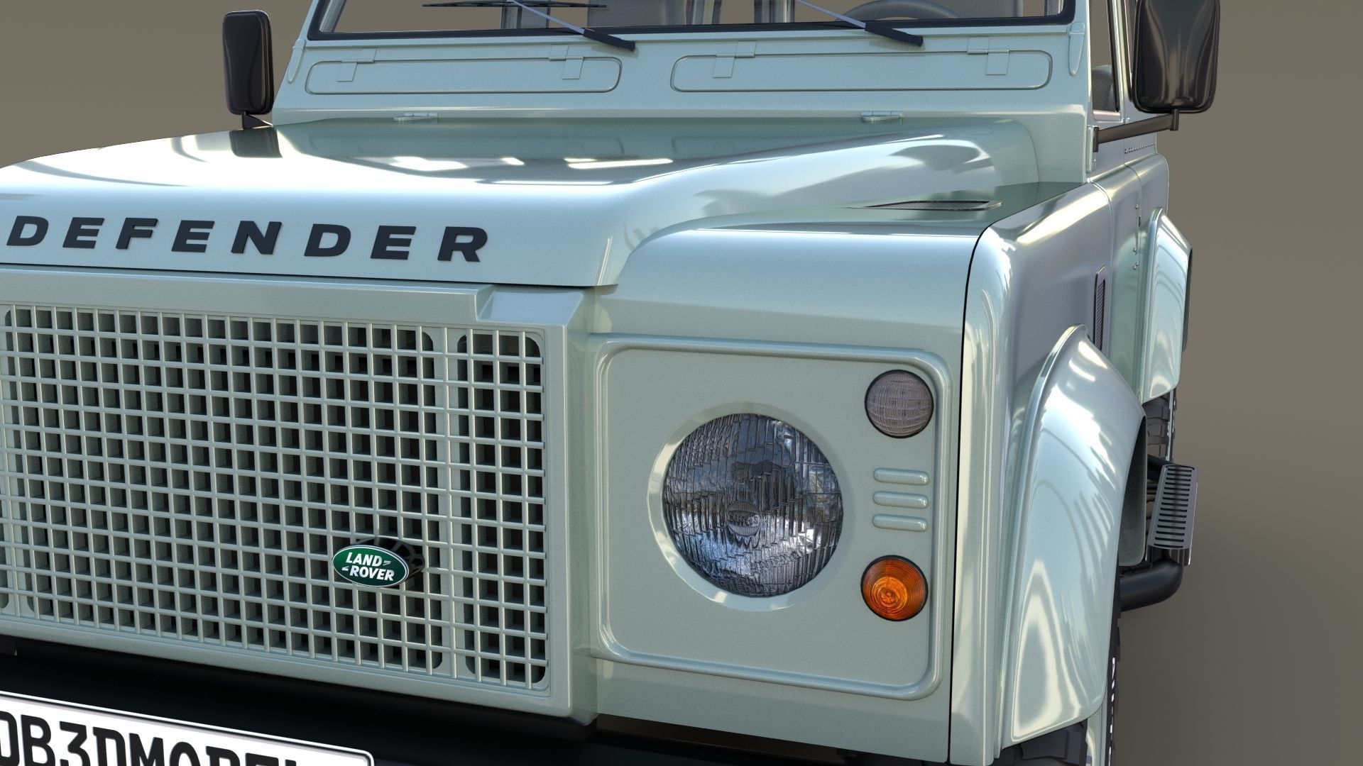 1985 Land Rover Defender 90 with interior ver 7 3D model_17