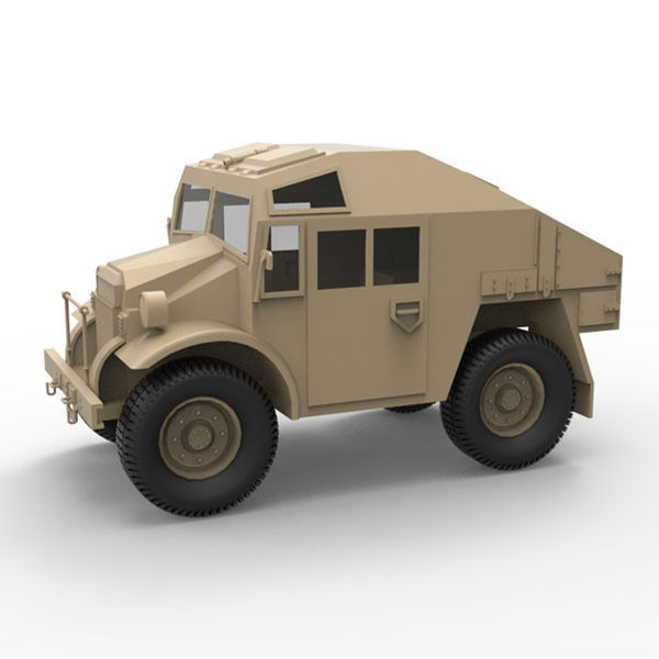 Canadian military pattern truck Low-poly 3D model_1
