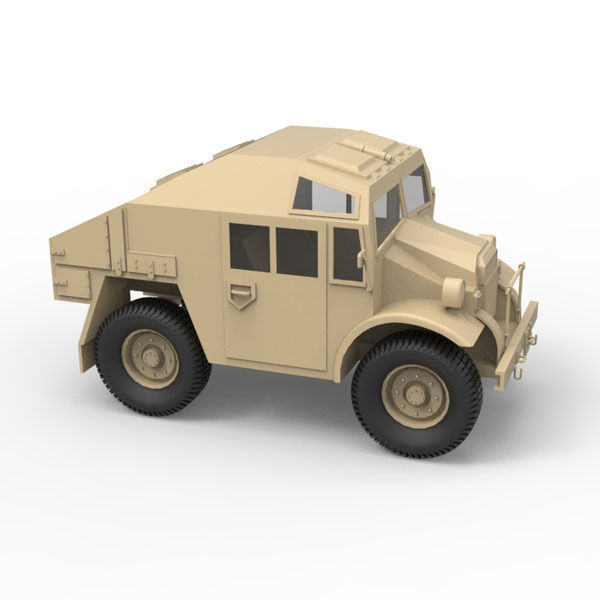 Canadian military pattern truck Low-poly 3D model_4