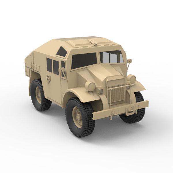 Canadian military pattern truck Low-poly 3D model_6