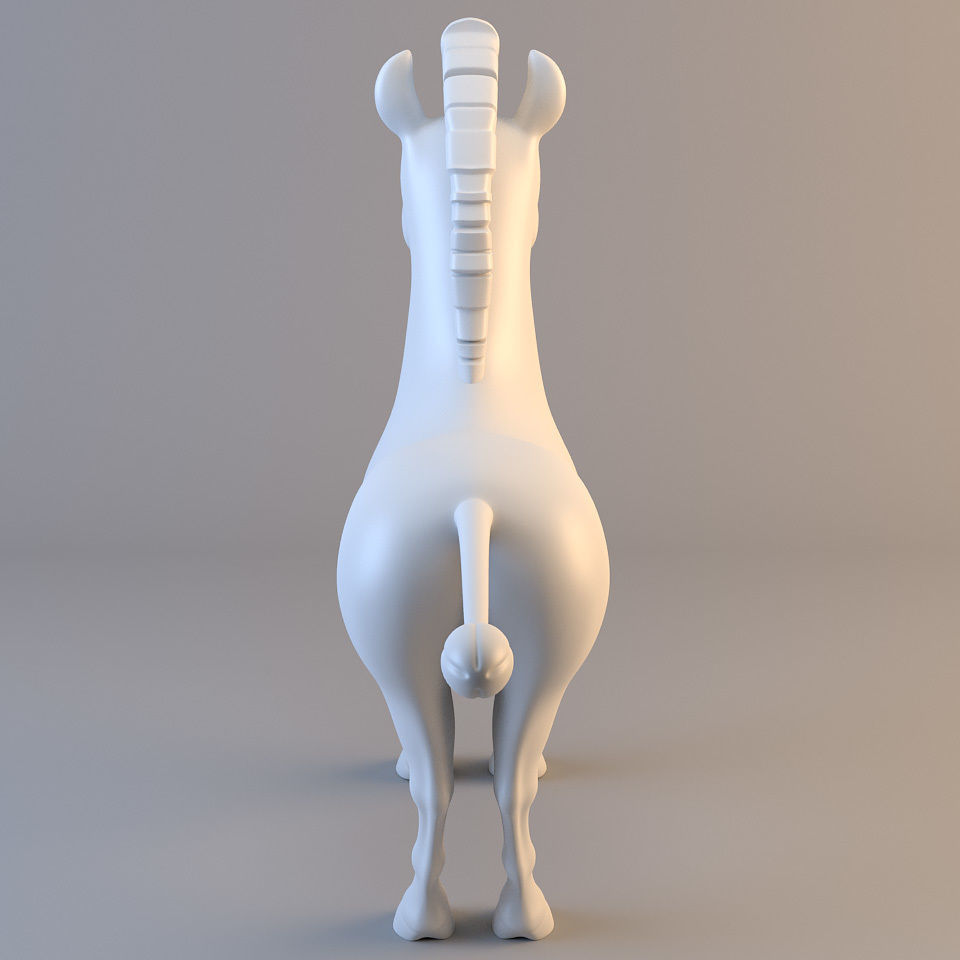 Cartoon Zebra 3D model_2