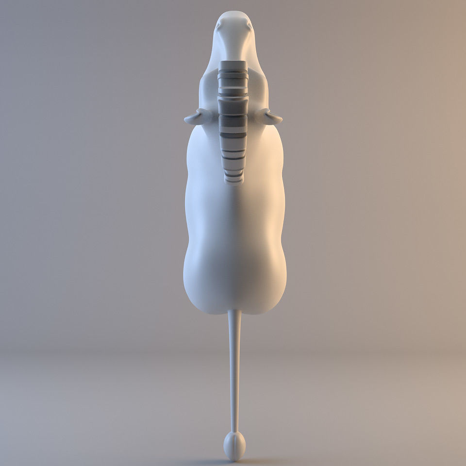 Cartoon Zebra 3D model_4