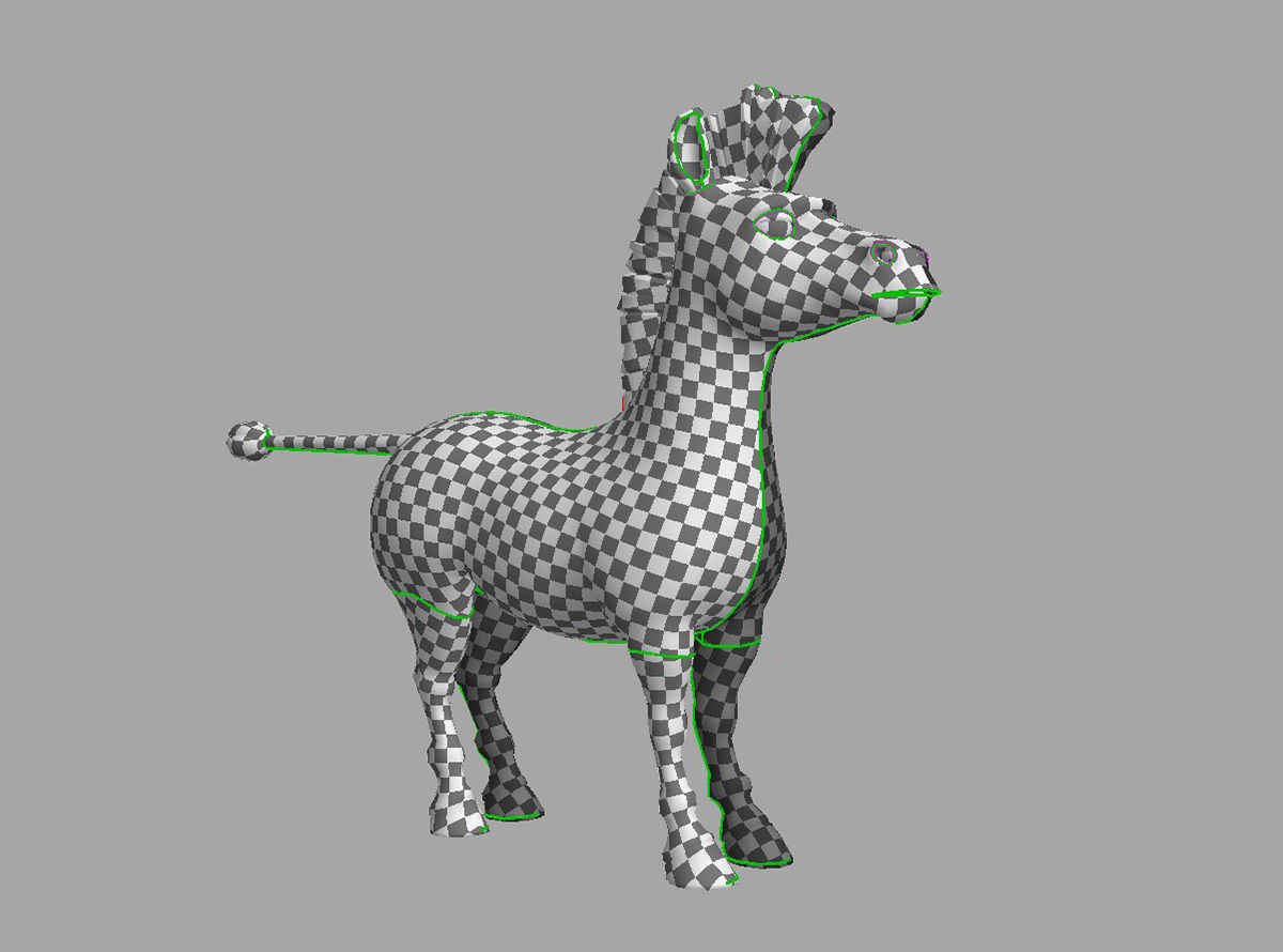 Cartoon Zebra 3D model_10