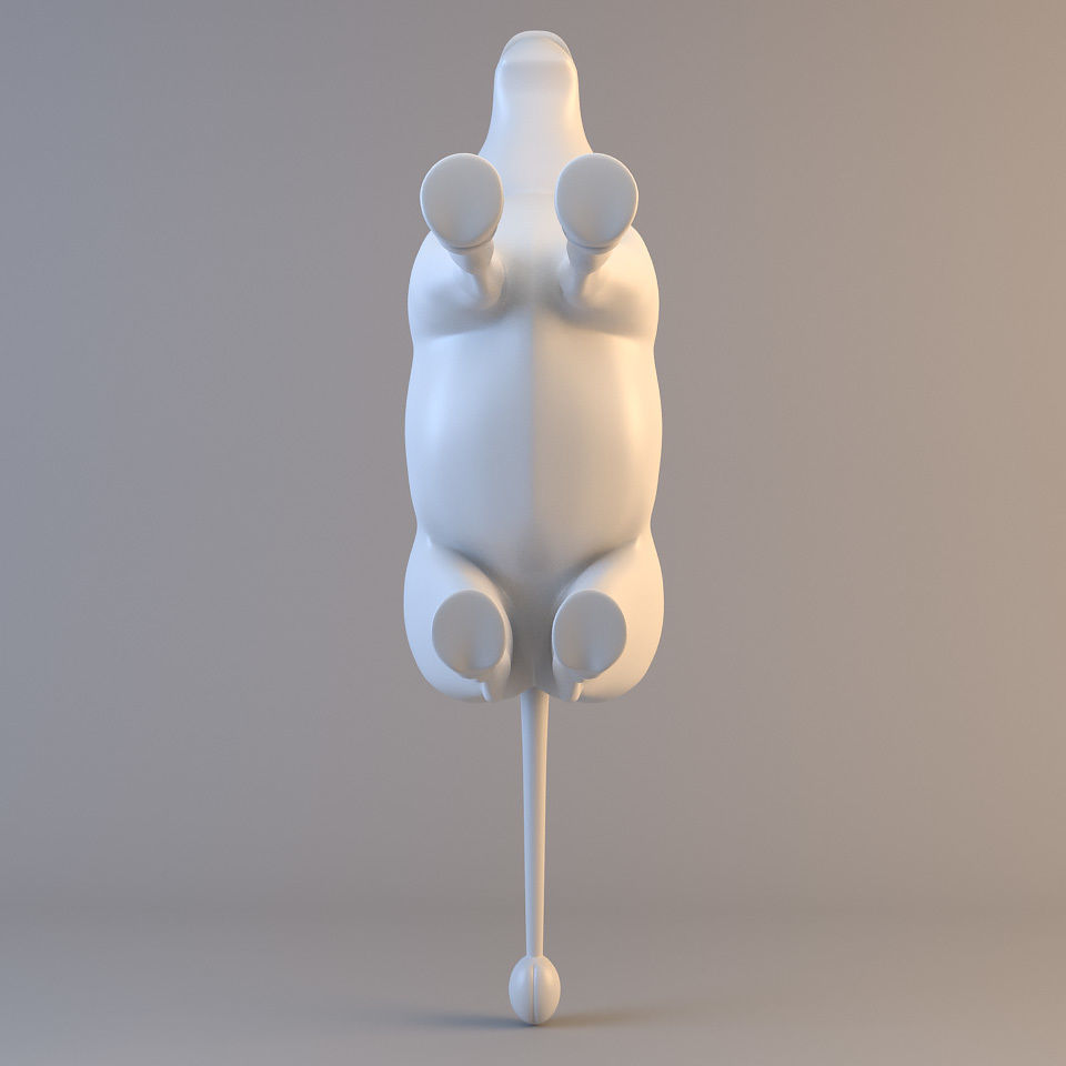 Cartoon Zebra 3D model_3