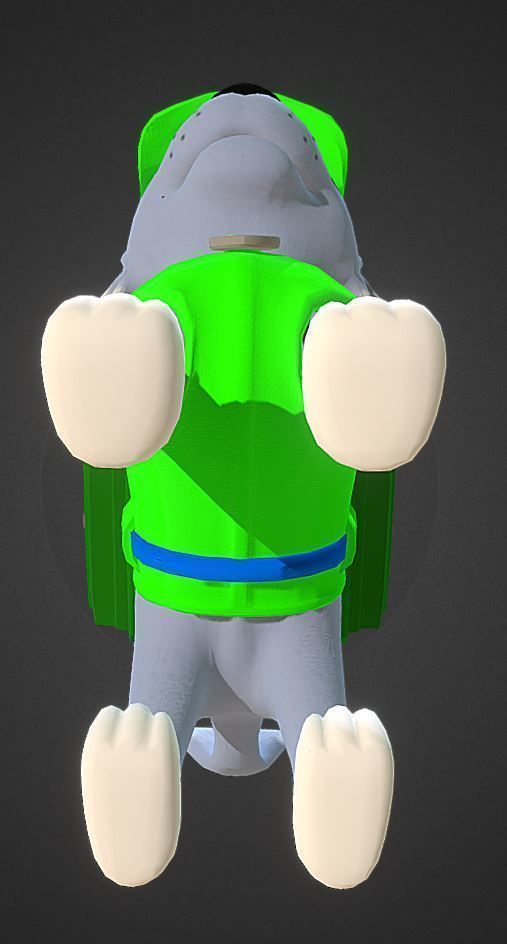 Cartoon low poly dog  Low-poly 3D model_10