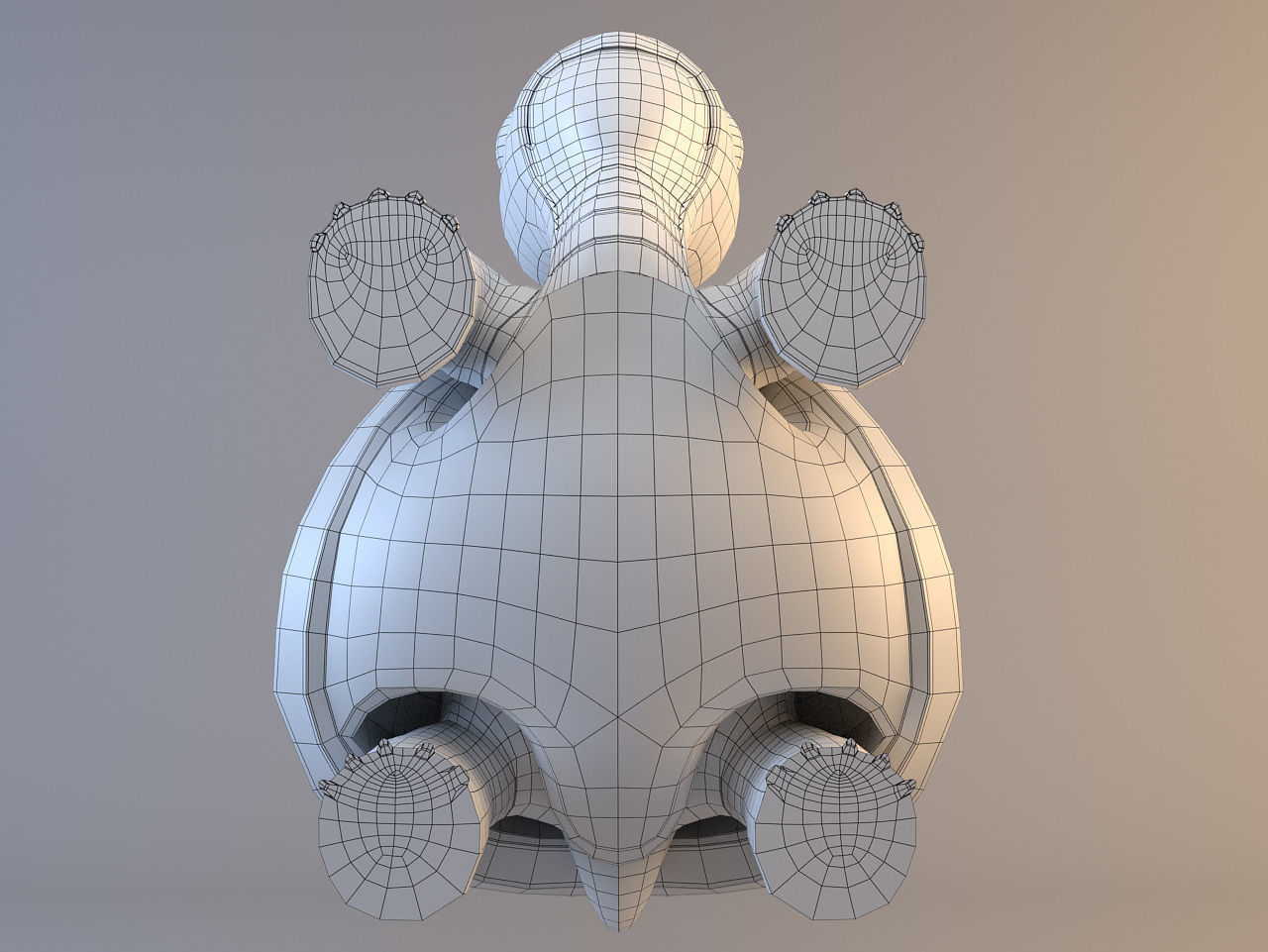 Cartoon Turtle 3D model_9