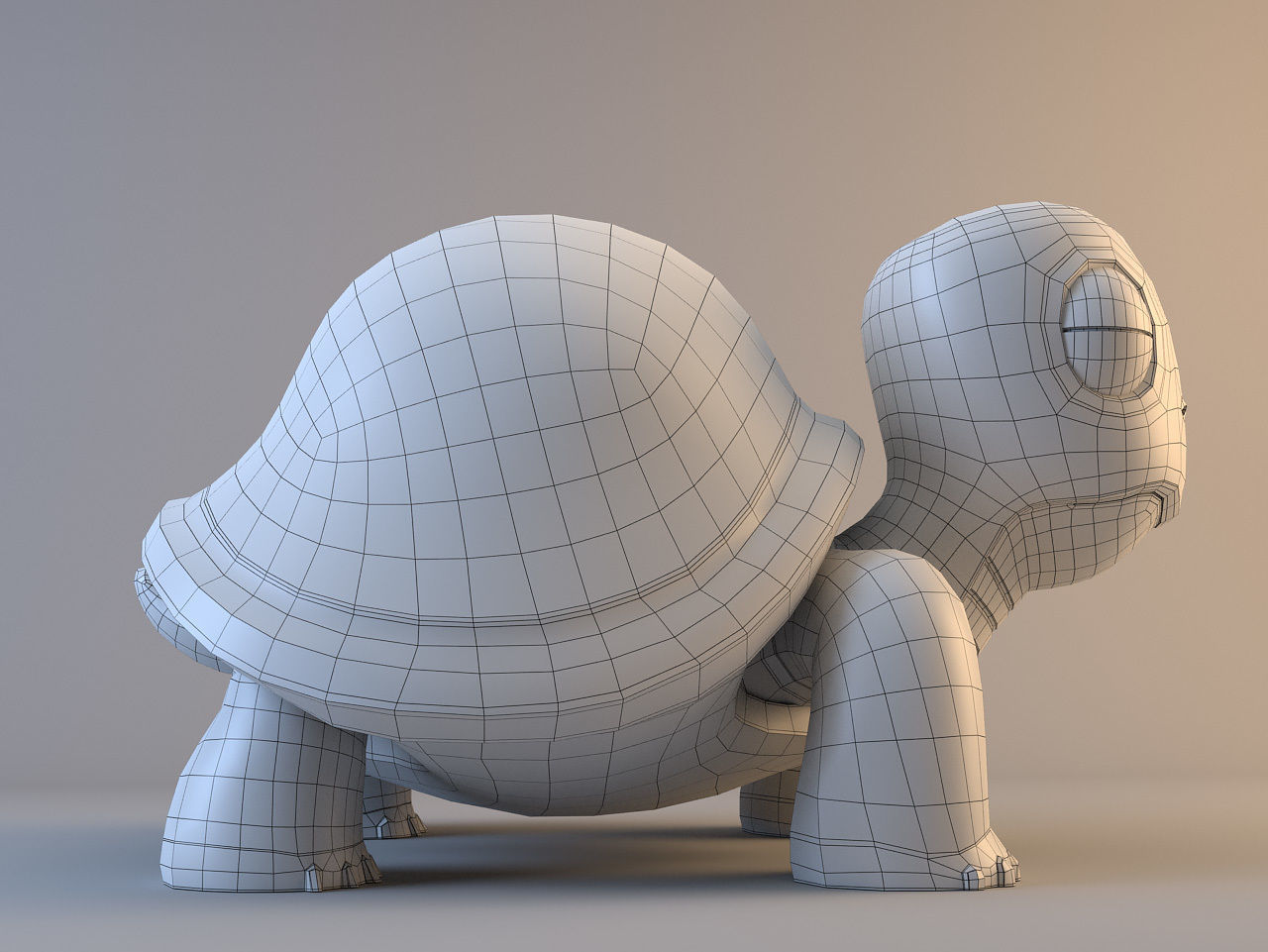 Cartoon Turtle 3D model_5