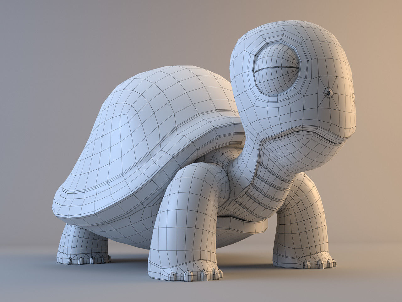 Cartoon Turtle 3D model_4
