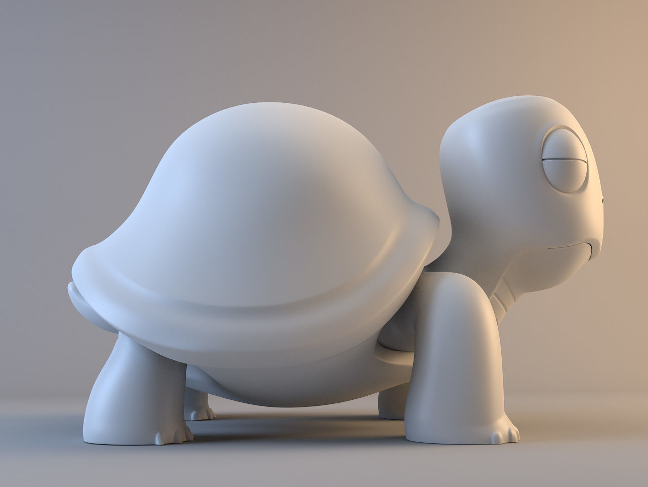 Cartoon Turtle 3D model_1