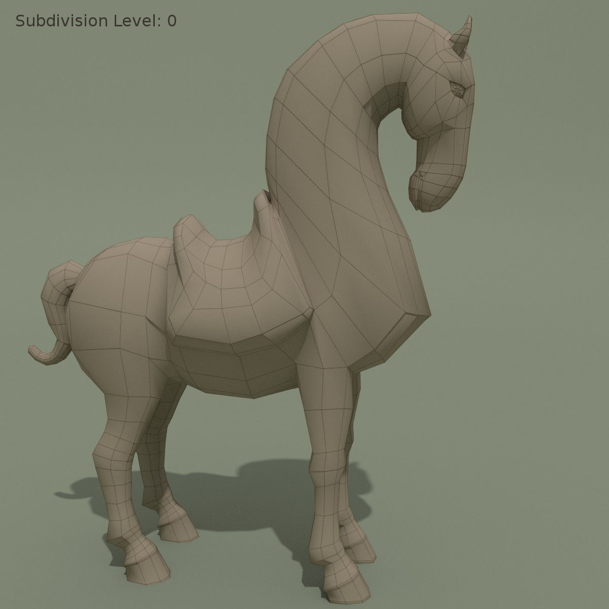 Horse Statuette T 3D model_5