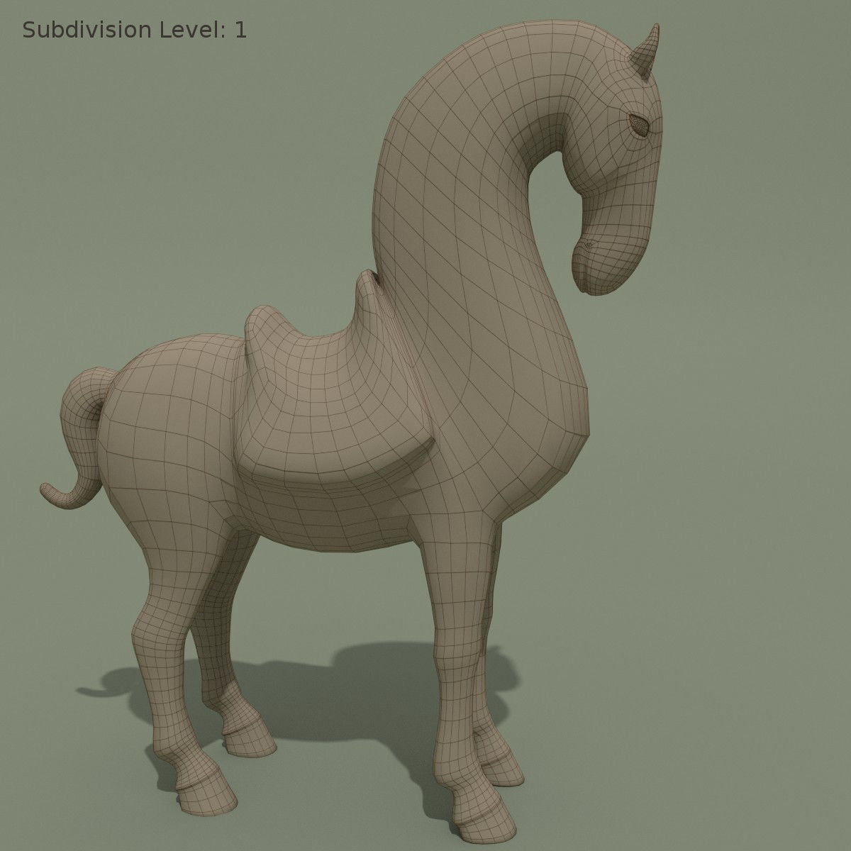 Horse Statuette T 3D model_6