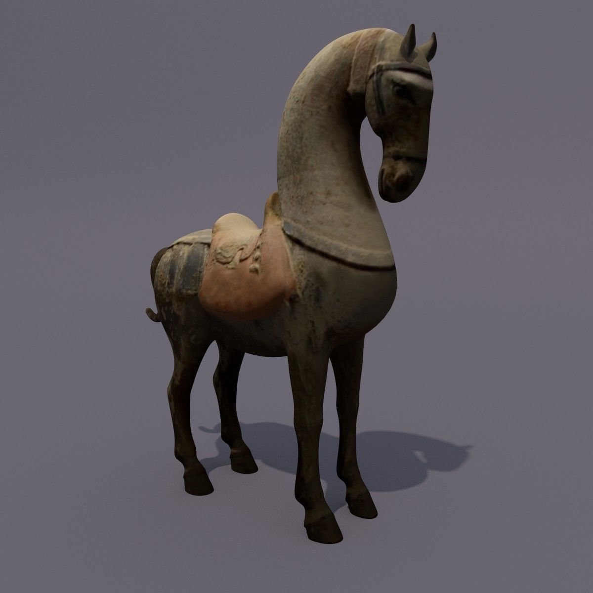 Horse Statuette T 3D model_2