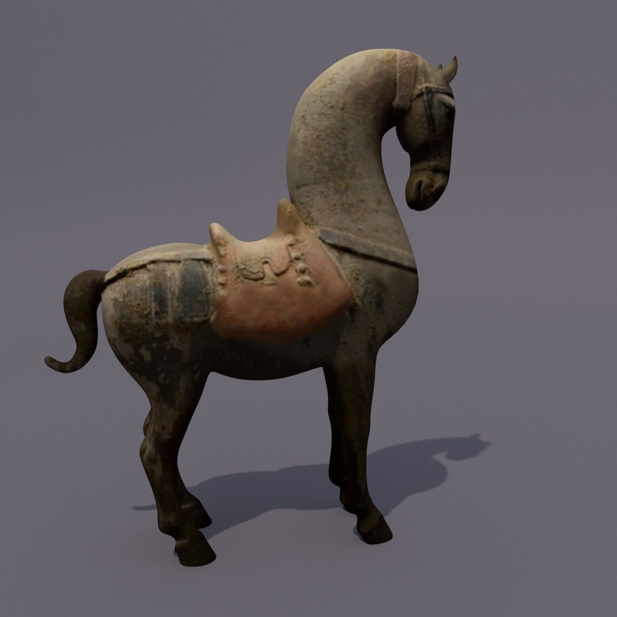 Horse Statuette T 3D model_3