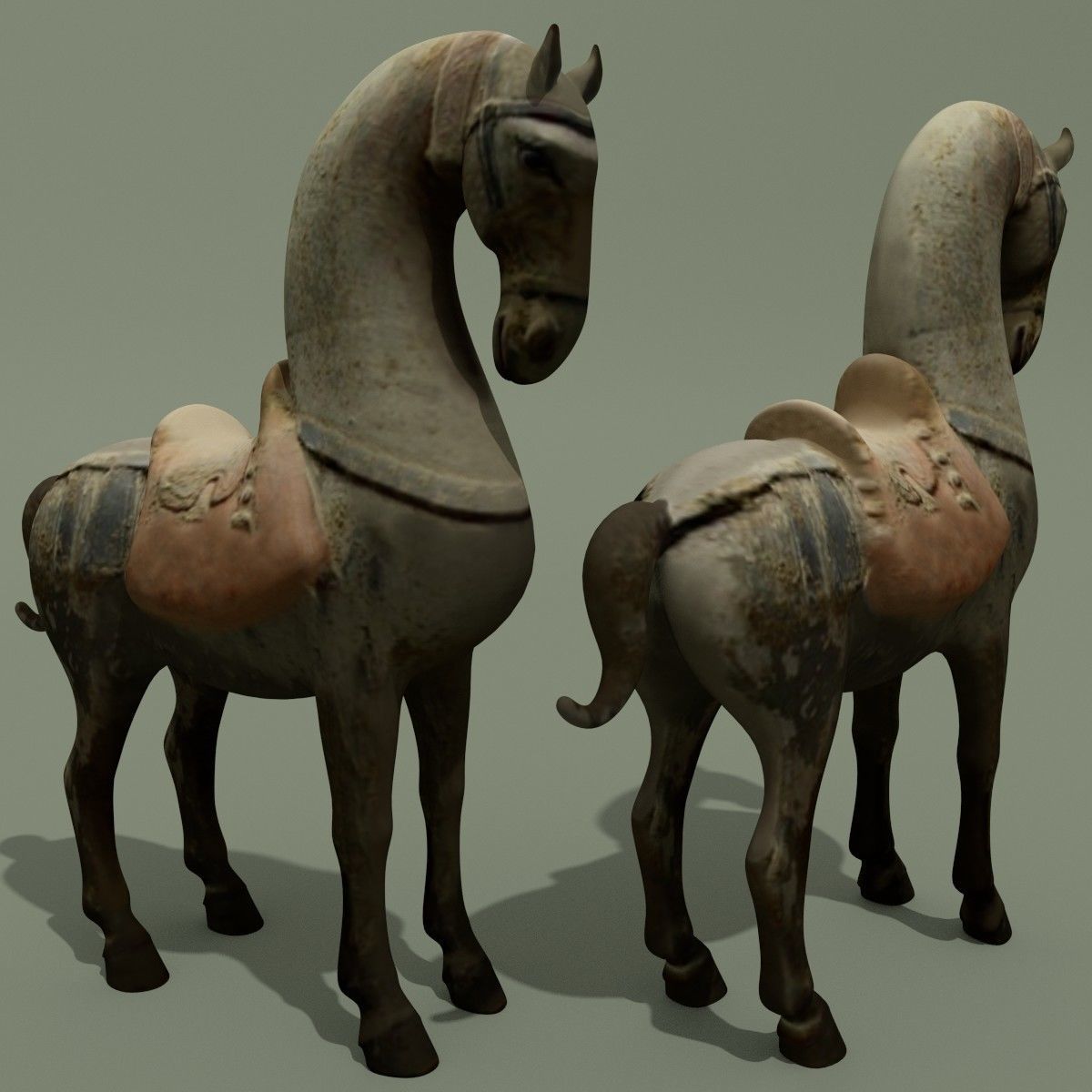 Horse Statuette T 3D model_1
