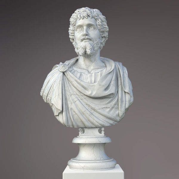 Bust of Septimius Severus Emperor 3D model_1