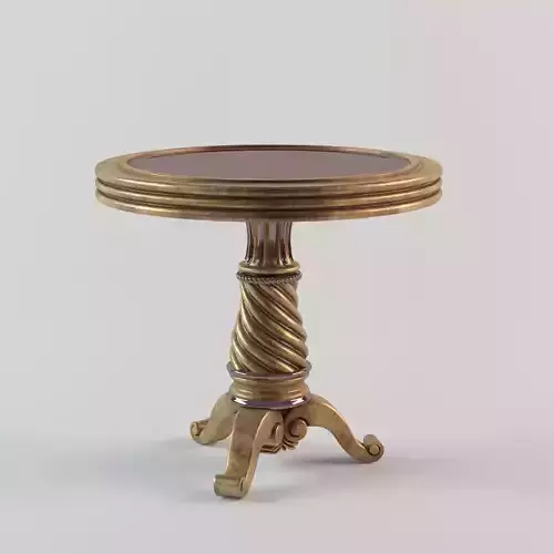 Table gold with glass top