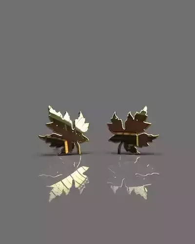 Maple leaf earrings