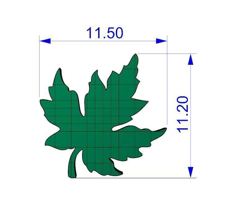 Maple leaf earrings 3D print model_14