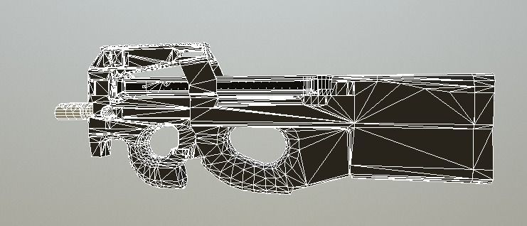 FN P90 Personal Defense Weapon 3D model Low-poly 3D model_5