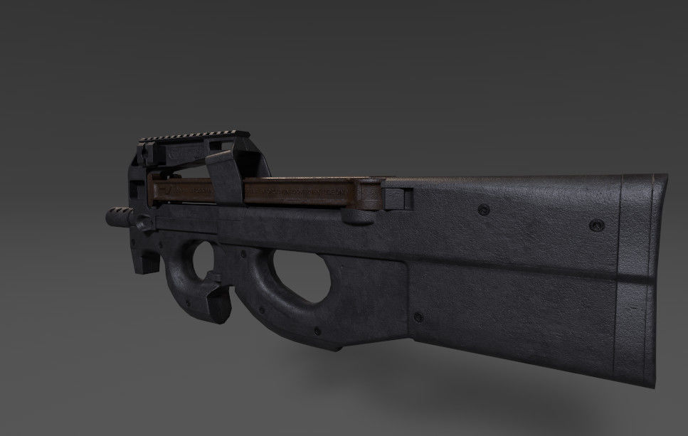 FN P90 Personal Defense Weapon 3D model Low-poly 3D model_3