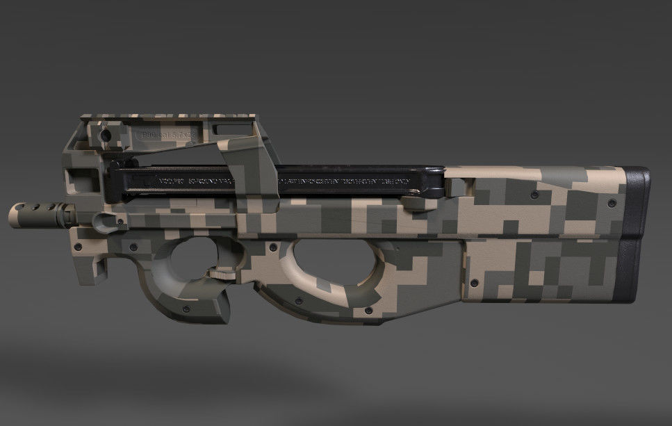 FN P90 Personal Defense Weapon 3D model Low-poly 3D model_1