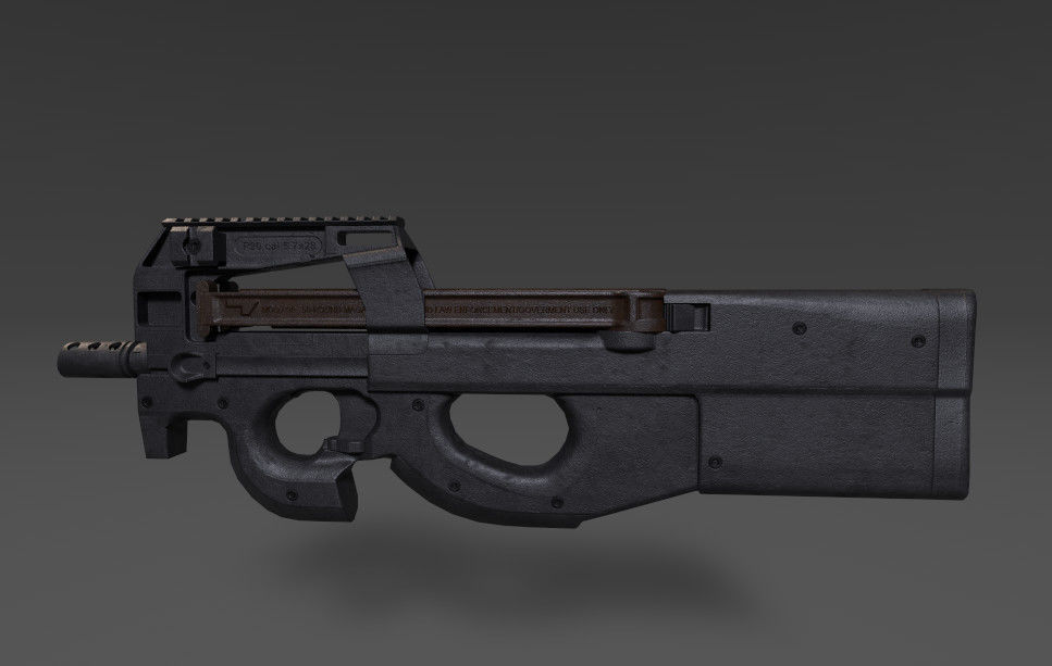 FN P90 Personal Defense Weapon 3D model Low-poly 3D model_4