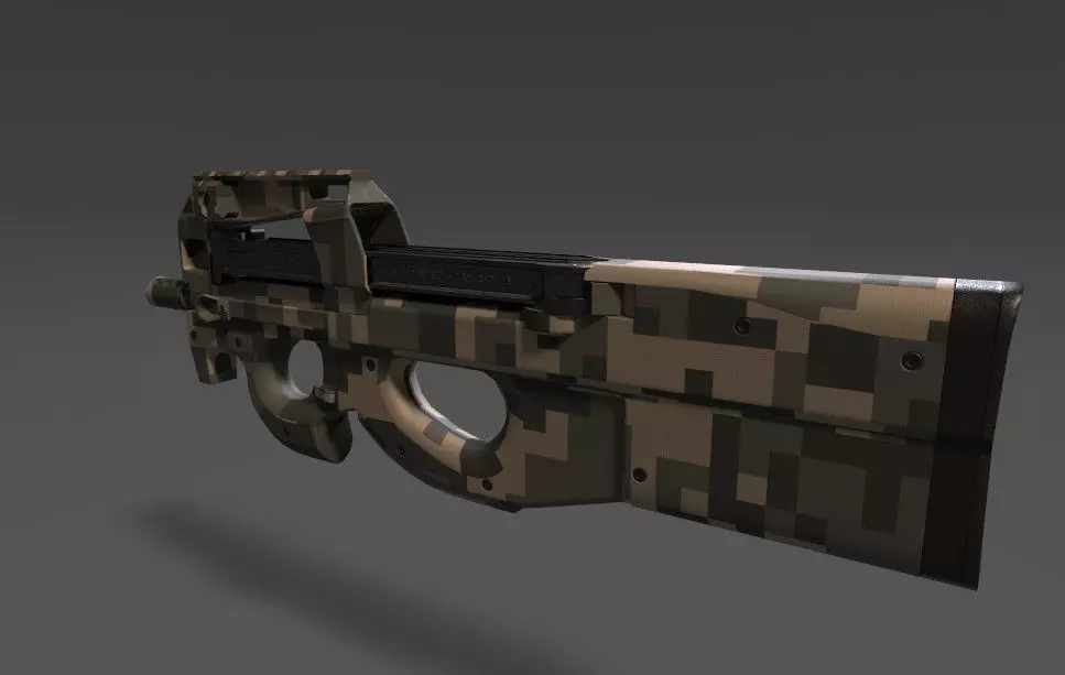 FN P90 Personal Defense Weapon 3D model Low-poly 3D model_0