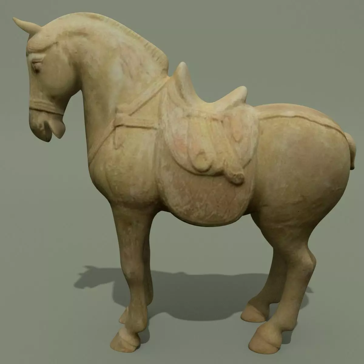 Horse Statuette J 3D model_0