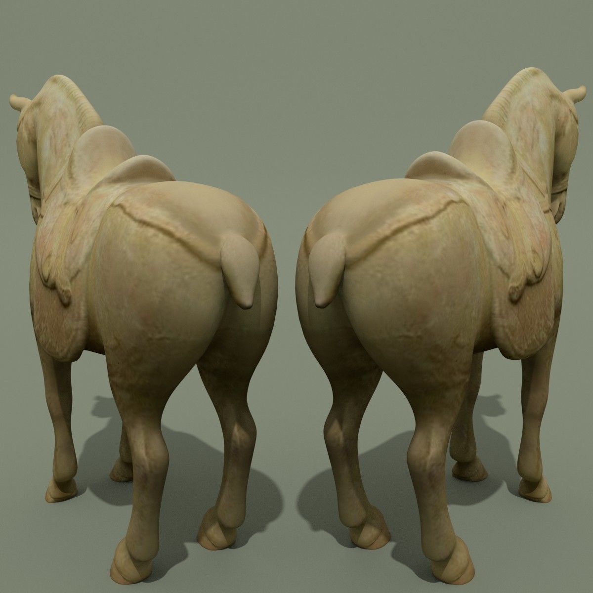 Horse Statuette J 3D model_2