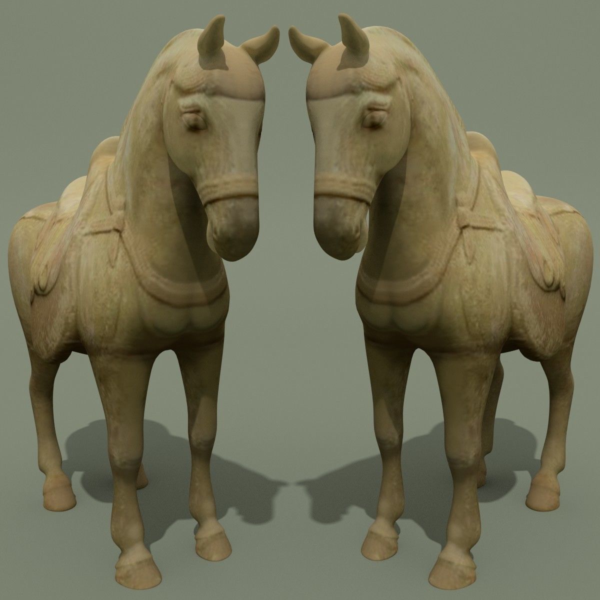 Horse Statuette J 3D model_1