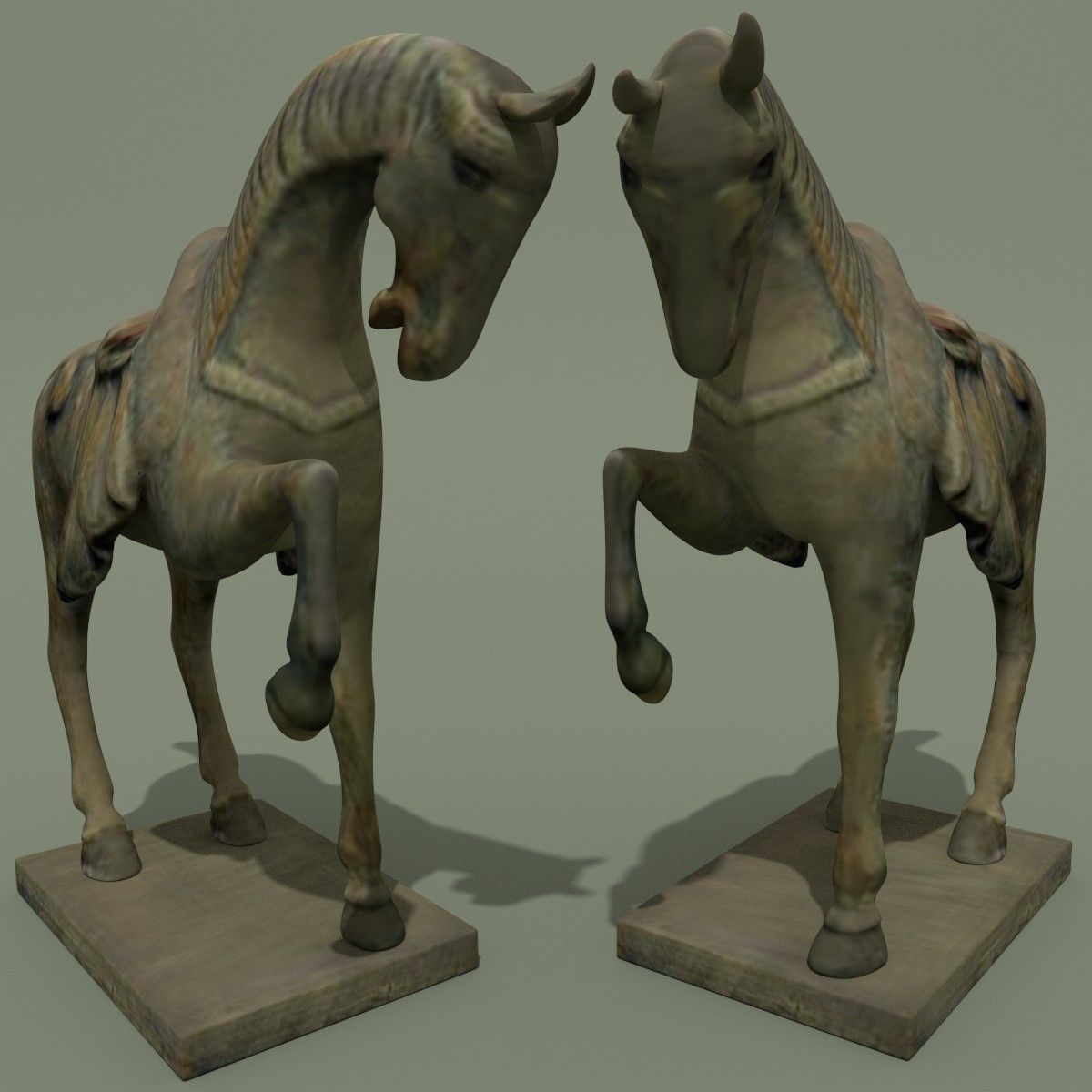 Horse Statuette H 3D model_1