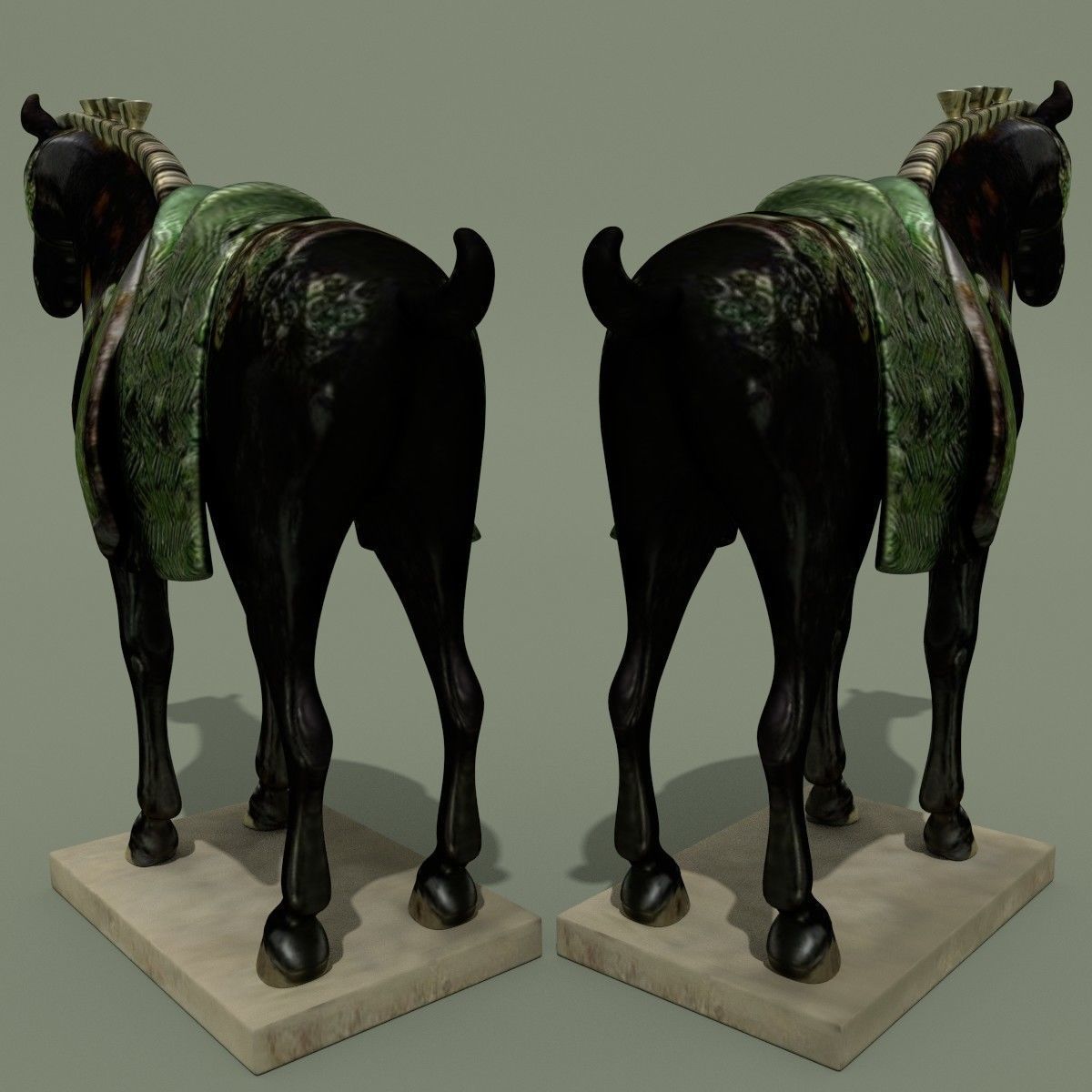 Horse Statuette F 3D model_2