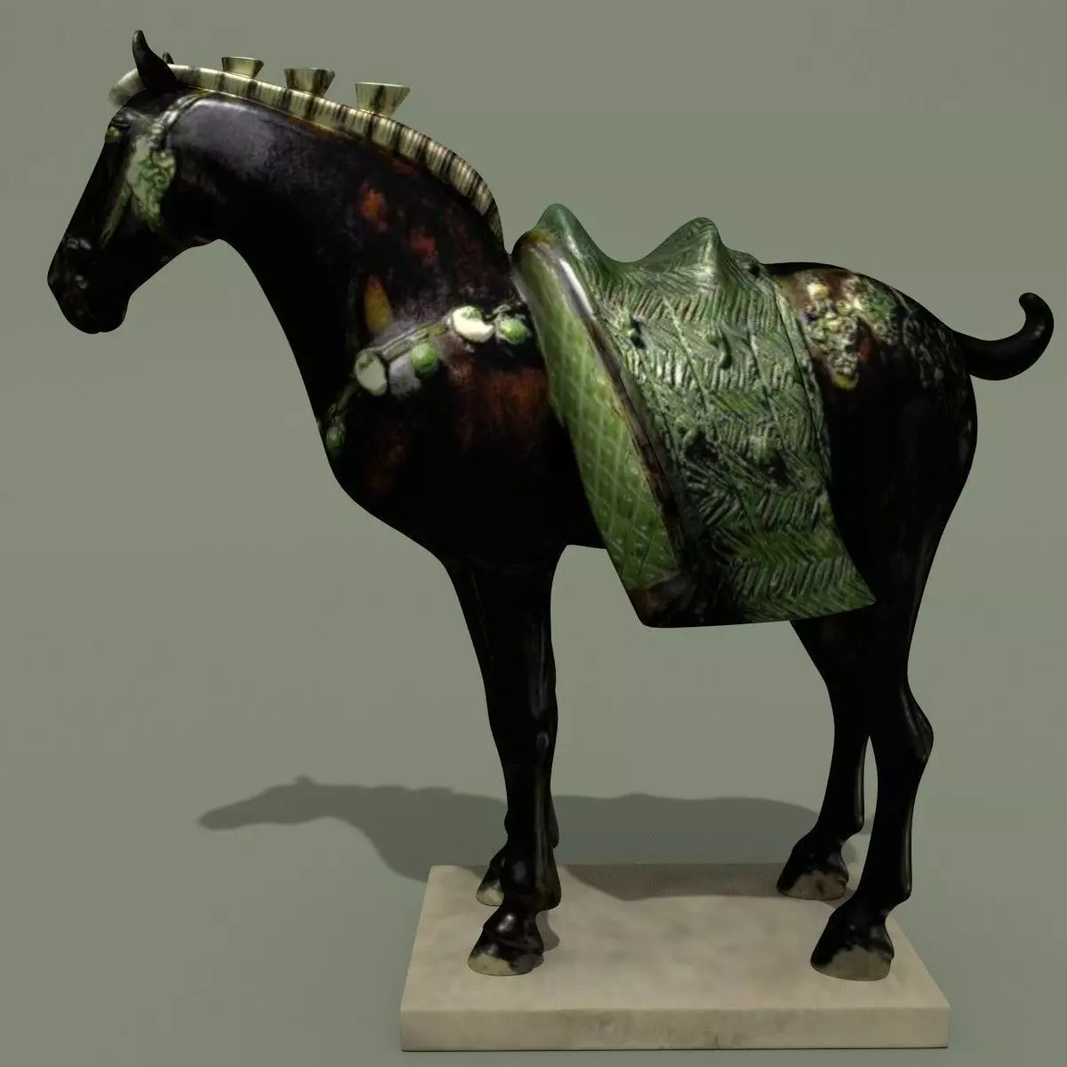 Horse Statuette F 3D model_0